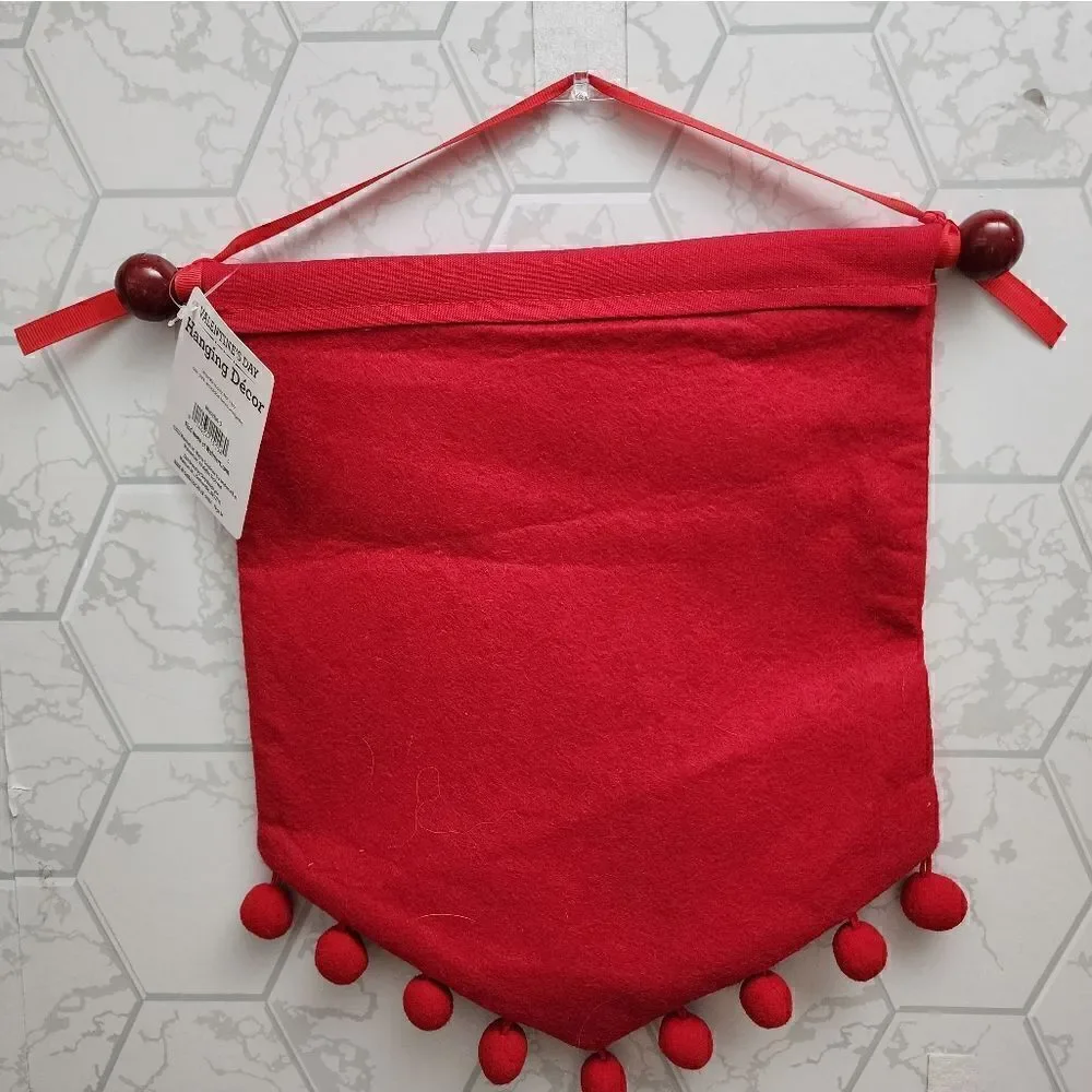 New Way To Celebrate Valentine Red Be Kind Banner Hanging Fabric Wall Decoration